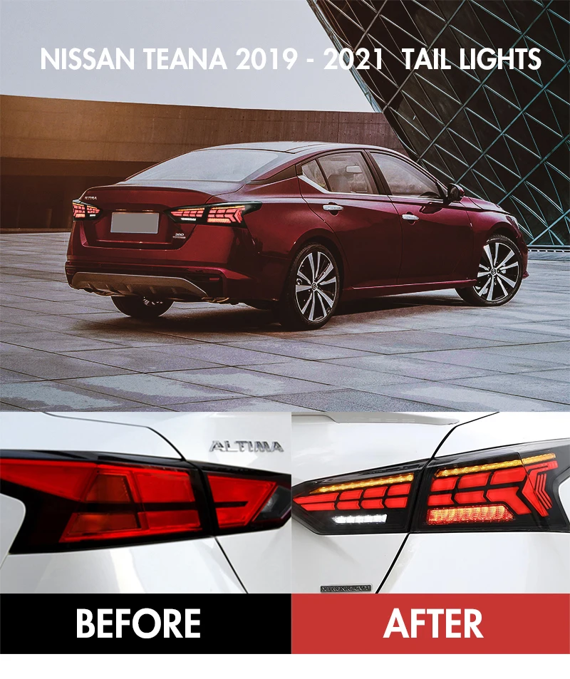 الذيل ضوء لنيسان ألتيما Teana 2019 2020 2021 2022 المصابيح الخلفية سيارة Led المصابيح الخلفية الجمعية اكسسوارات السيارات استبدال جزء