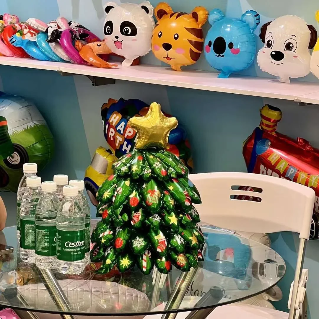 2025 New oversized Christmas tree and mini desktop standing Christmas tree balloons Christmas shopping mall decoration balloons