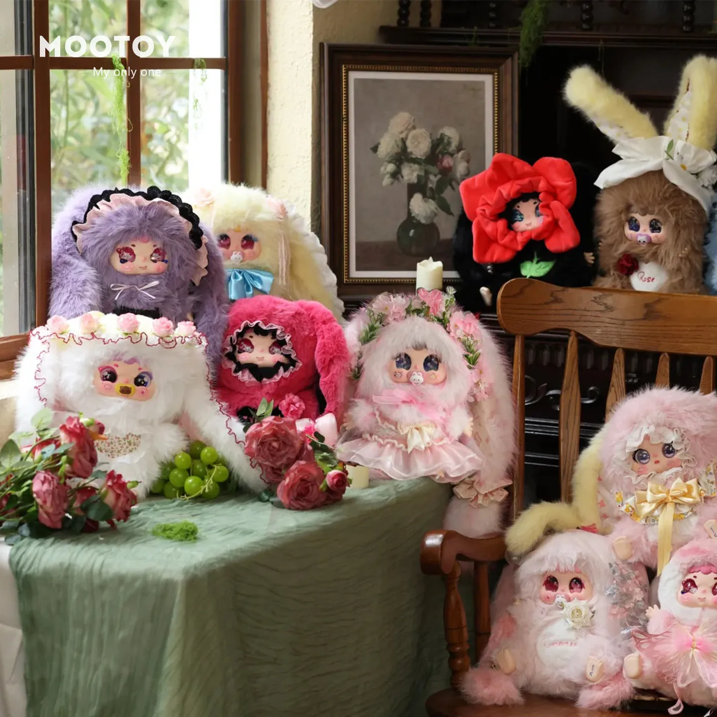 

Jiimo Little Princess Rose Dream Archipelago Collection 600% Giant Plush Lucky Blind Box Mystery Box Vinyl Doll Toy Gift