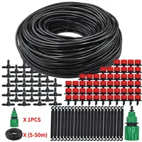 DIY 5-30m PVC Garden Watering Garden Hose 4/7mm Micro Irrigation Pipe Drip Watering Kits with Adjustable Drippers Punch Tool