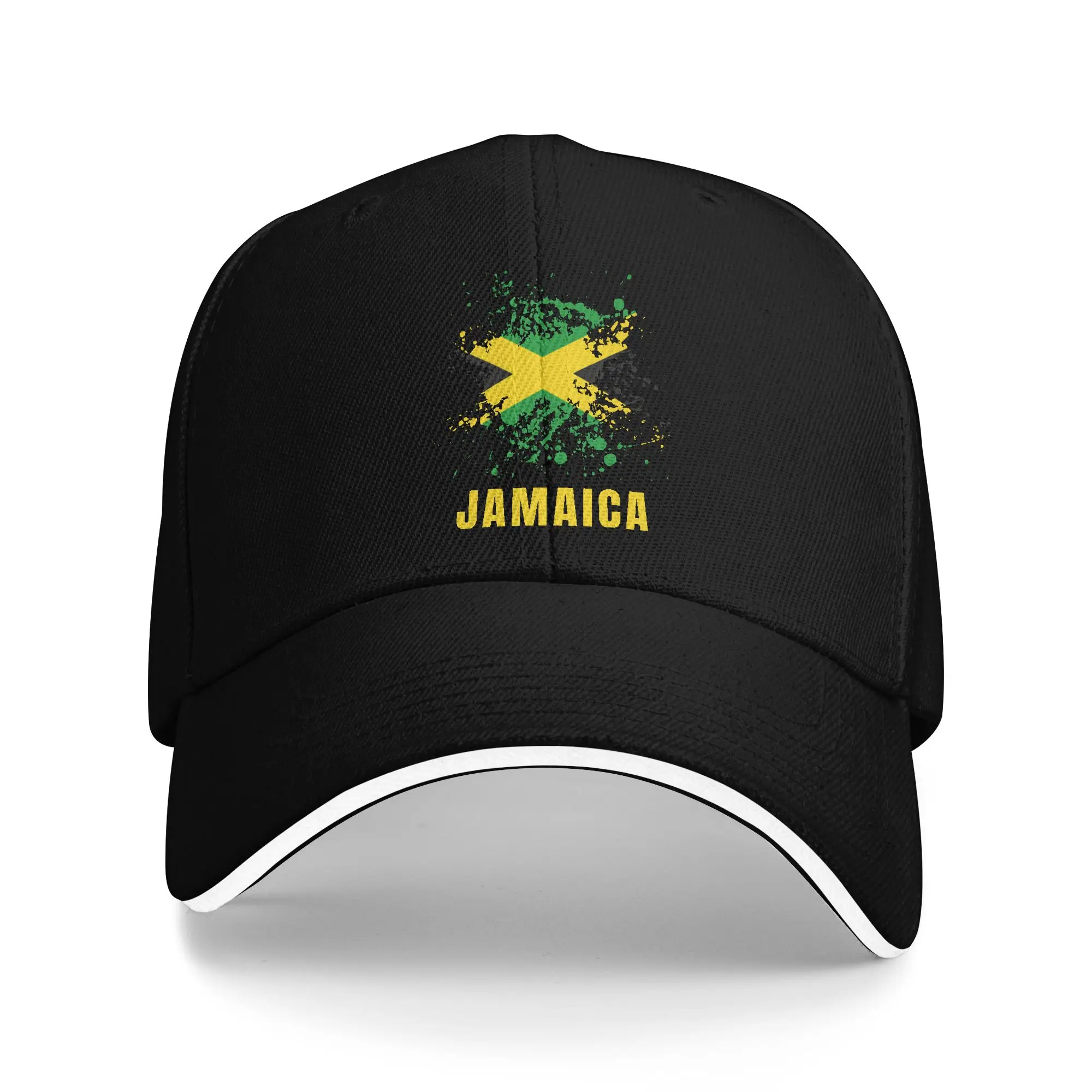 Jamaica Retro Vintage Watercolors Sport Jamaican Flag Baseball Cap  Street Style Trucker Hat Summer Unisex Sports Baseball Caps