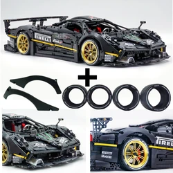 ZondaR-súper coche deportivo F1 de carreras, 4500 piezas, 1:8, MOC Chirles, tecnología de diseño, bloques de construcción de alta tecnología, juguetes de ladrillos