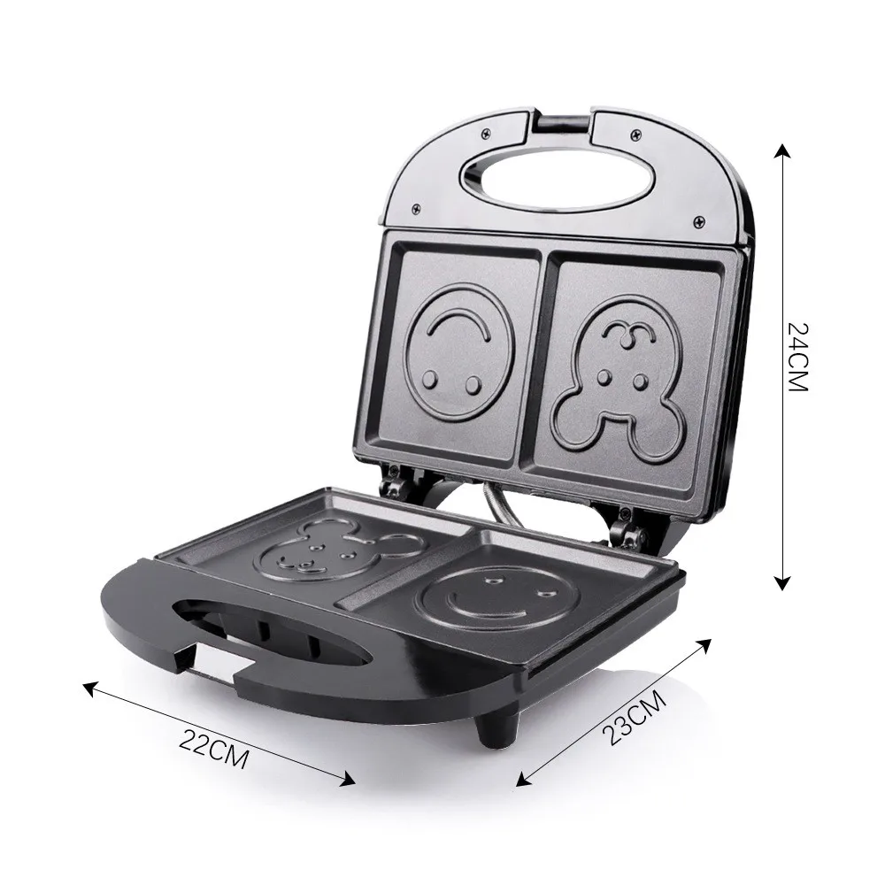 220/110V Household Appliances Smile Sandwich Maker Mini Home Breakfast Maker Multi-function Bread Maker