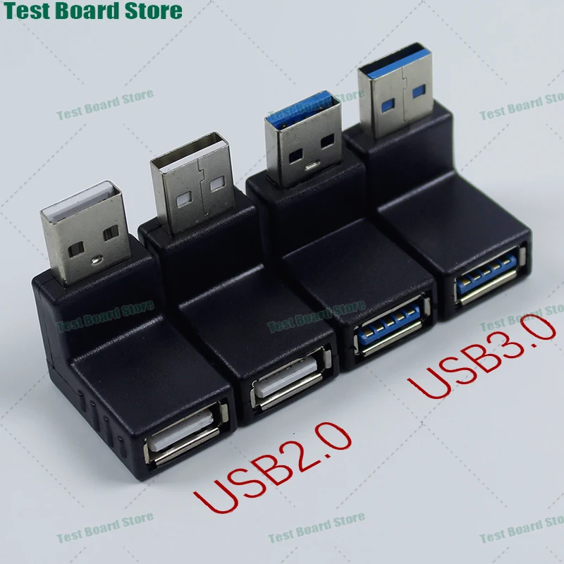 

1Piece USB3.0/2.0 Type-A 90 degree angled adapter plug for male and female USB A data converter