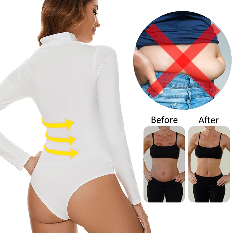 High Collar Shapewear Corset Bodysuits Women Tummy Control Slimming Sexy Open Pore Tank Tops Waist Trainer Full Body Shaper