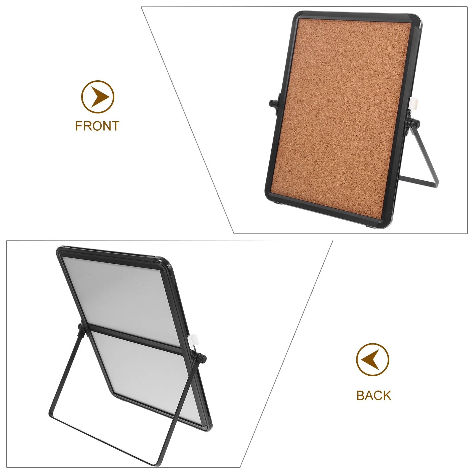 

Elegant Desktop Cork Board with 360 Rotation Support Bulletin Board for Notes Photos Office Study Decoration Push Desktop Decor