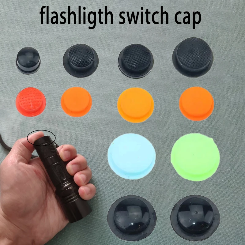 

2piece Tail Waterproof Switch Button Rubber Button LED Charging Strong Light Flashlight Button Accessories Sealing Rubber Cap