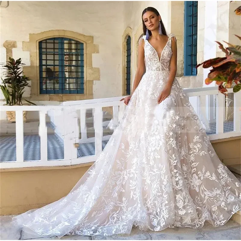 Wedding Party Dress White Lace Prom Dresses for Formal Occasions Robe De Soiree Femmes Evening Gown Ball Gowns Long Customized