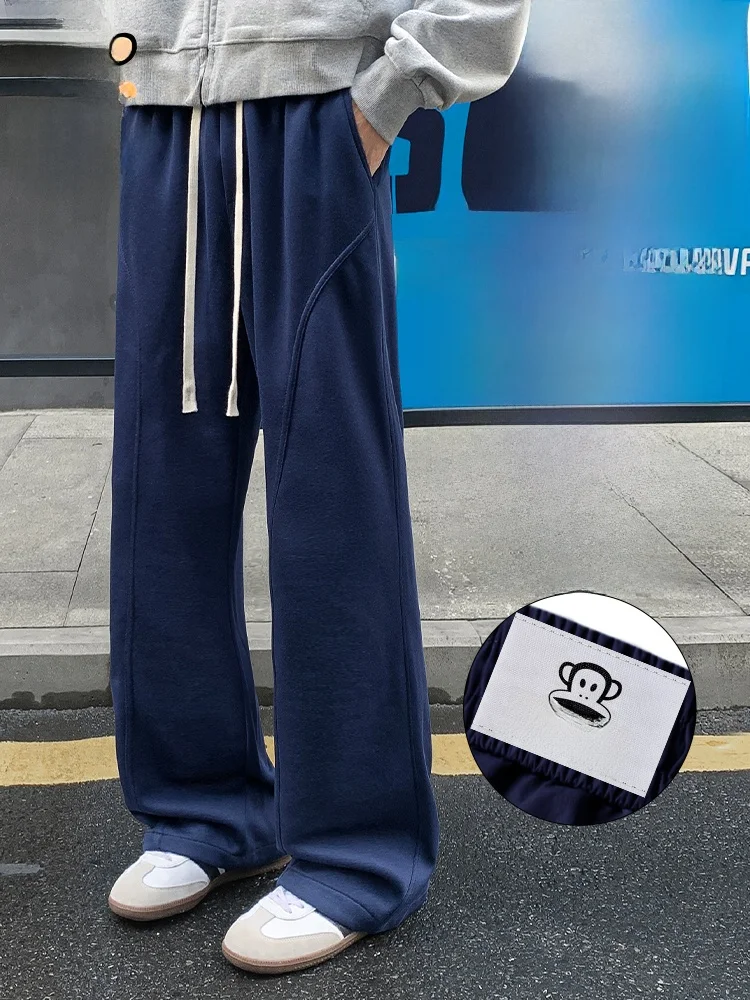 

Мужские повседневные брюки Paul Frank свободного прямого кроя, американские брюки-клеш, осенние модные универсальные спортивные штаны