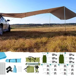 Parasol portátil para coche, tienda de campaña lateral para techo de coche, sombrilla Anti-UV, toldo impermeable, toldo para lluvia para Suv Jeep