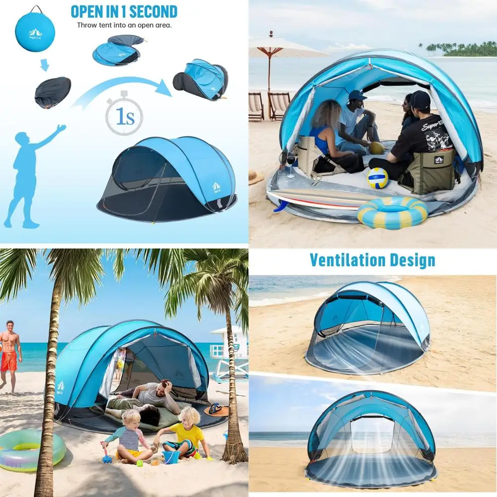 

Portable Sun Shelter Tent for 2-4 People: Ideal for Outdoor Picnics and Sports