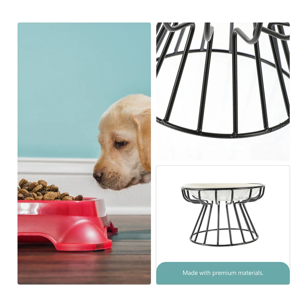 

Elevated Pet Feeding Bowl with Rack Neck Support Ceramic Cat Dog Food Bowl Convenient Daily Use Pet Feeder Dog Food Container