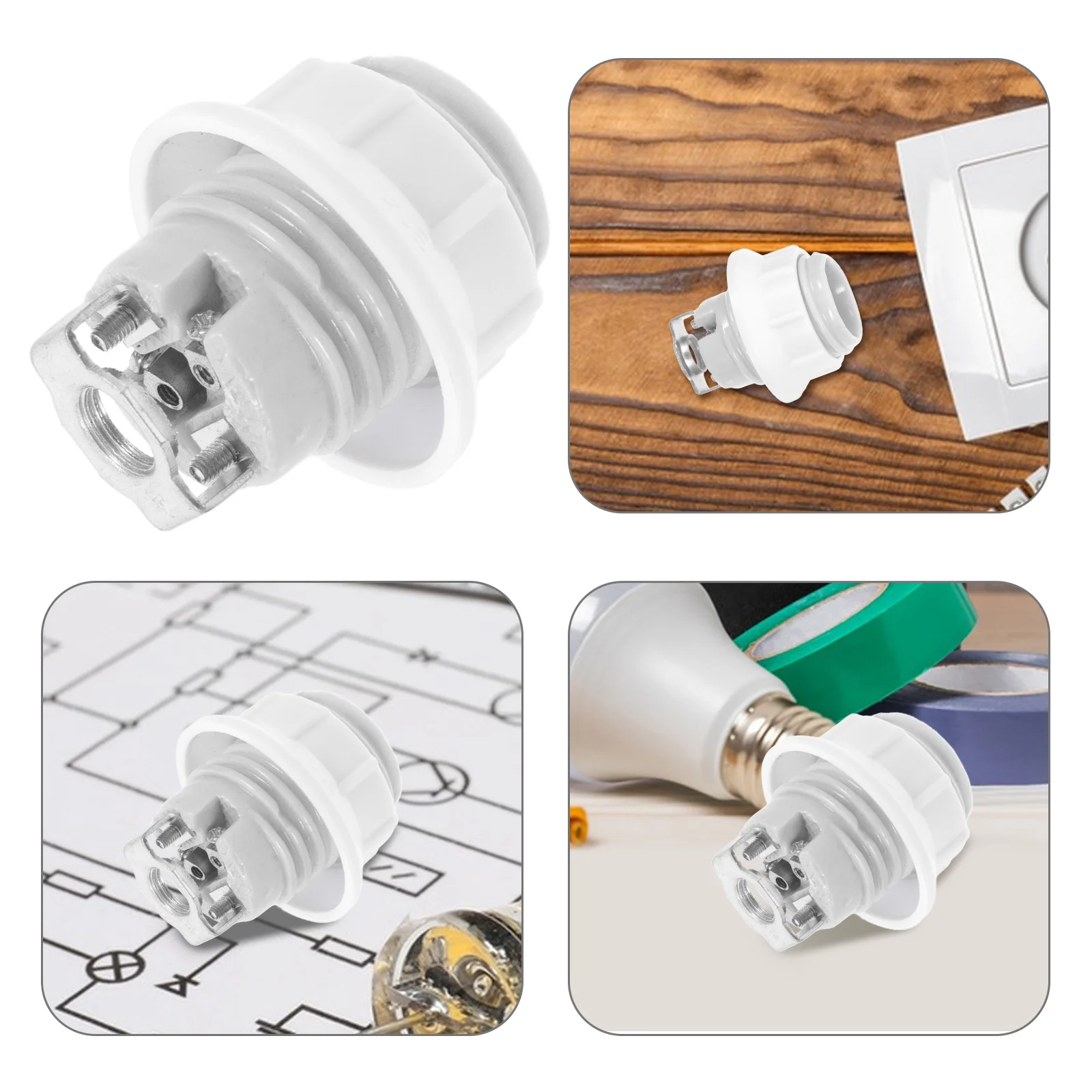 

Ceramic E14 Lamp Holder Modern Light Socket Replacement For Diy Lamp Kits Ceiling Fan Chandelier Wall Sconce Fixture Repair