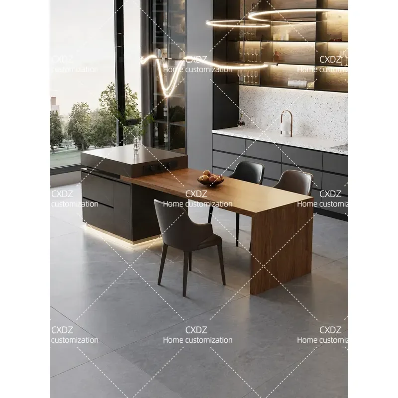 Modern Simple Island Table Integrated Household Telescopic Small Apartment Open Restaurant Nakajima Table Custom Bar
