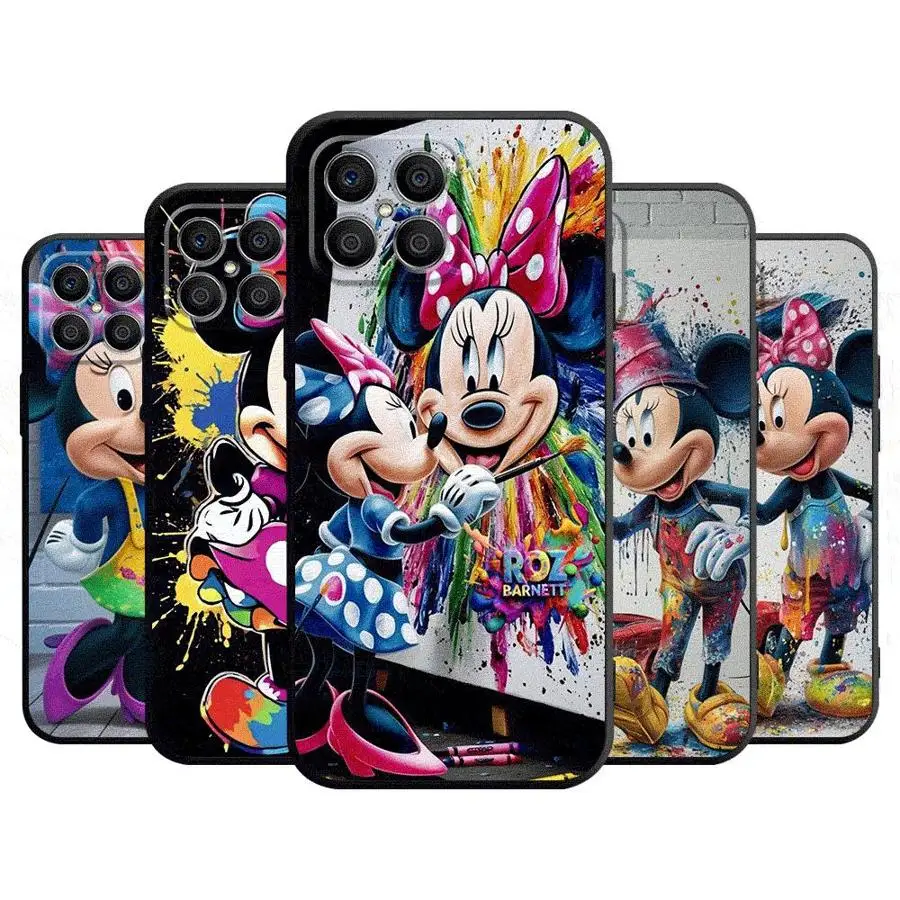 Mickey Mouse Cute Colour Case For Honor X8a X8 90 X9a 8X 70 X9 X6 Magic5 Pro P40 Pro Black Soft Phone Funda