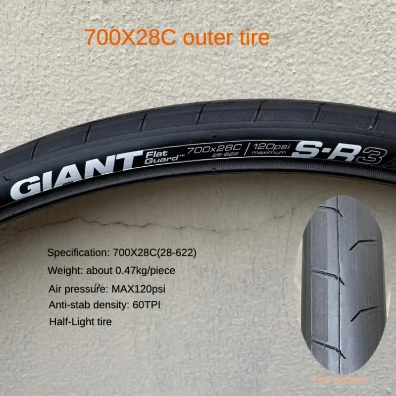 Giant Giant Escape Highway Travel Bike 700cx38/32/28/25 Outer Tire Inner and Outer Tire view 6