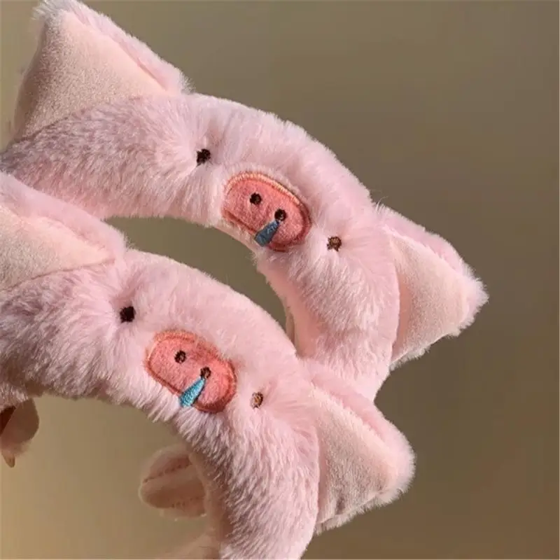 652F Women and Children Headwear Playfulness Hair Hoop Fashionable Plush Hairband for Girls and Kids