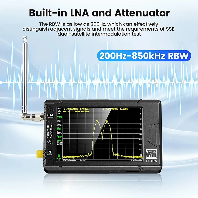 Tinysa ULTRA Spectrum Analyzer Seesii 4.0 Inch 100Khz To 5.3Ghz Tiny Frequency 2-In-1 Signal Generator 100Khz To 800Mhz