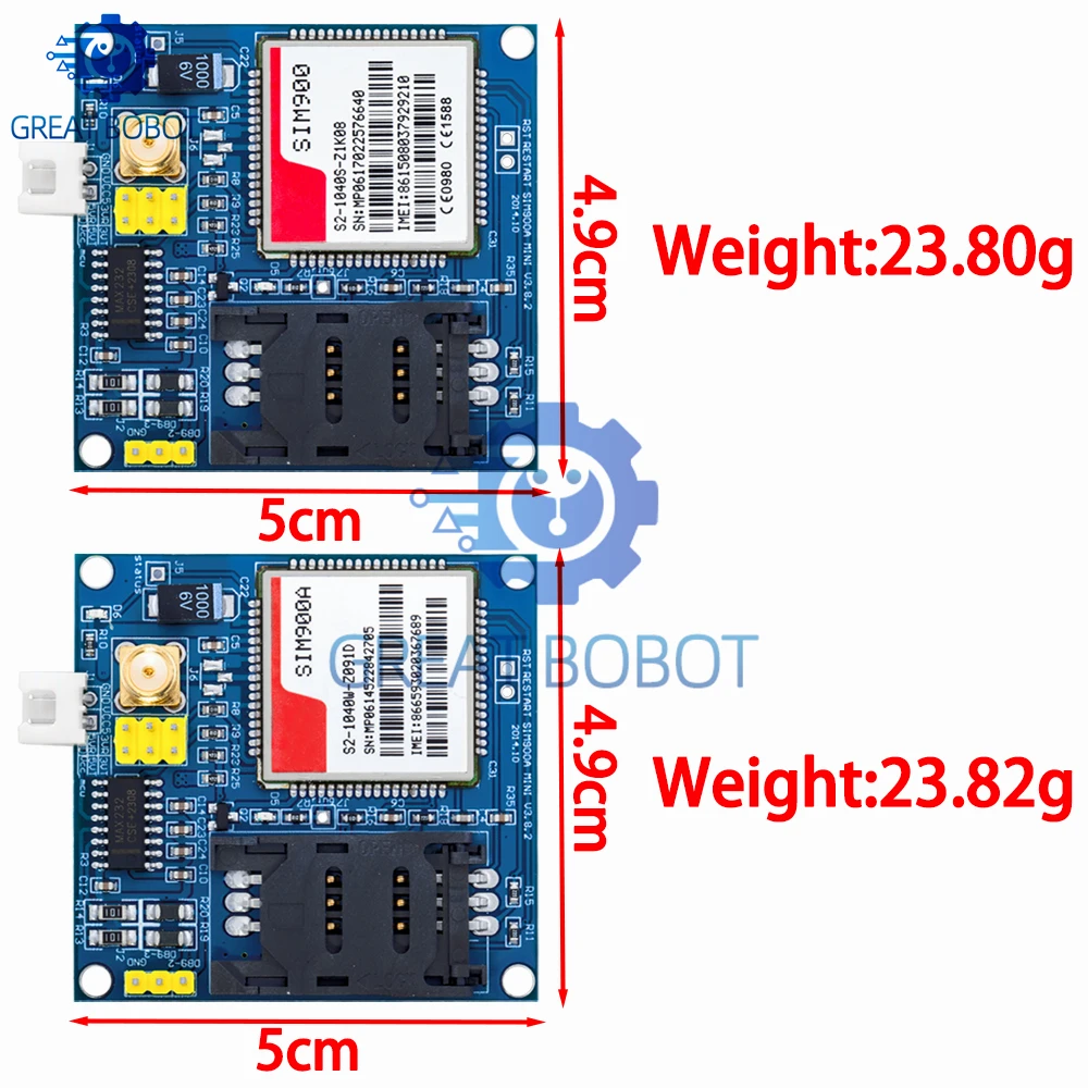 وحدة نقل البيانات اللاسلكية BS ، مجموعة ألواح GPRS GSM مع هوائي ، SIM900A SIM900 Mini V4.0 ، C83 #2