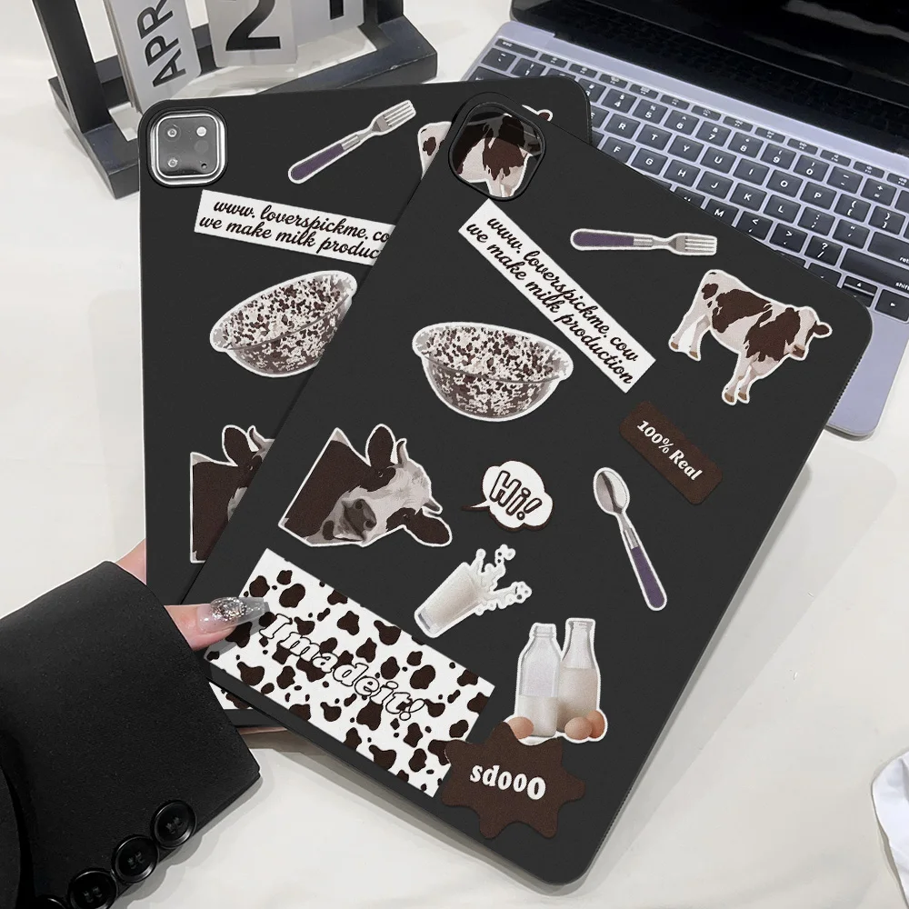 Aesthetic Tablet Case for Xiaomi Pad 6S 7S 6 7 8 Pro 11.2 inches Mini 8.8 inch Shell Cow Milk Themed Full-body Shockproof Cover