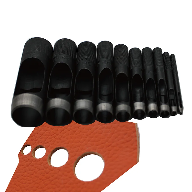 1 1.5 2 3 4 5 6 7 8 9 10 11 12 13 14 15 16 18 20 25mm Hollow Punch Belt Leather Hole Gasket Card Wad Material Circle Tool