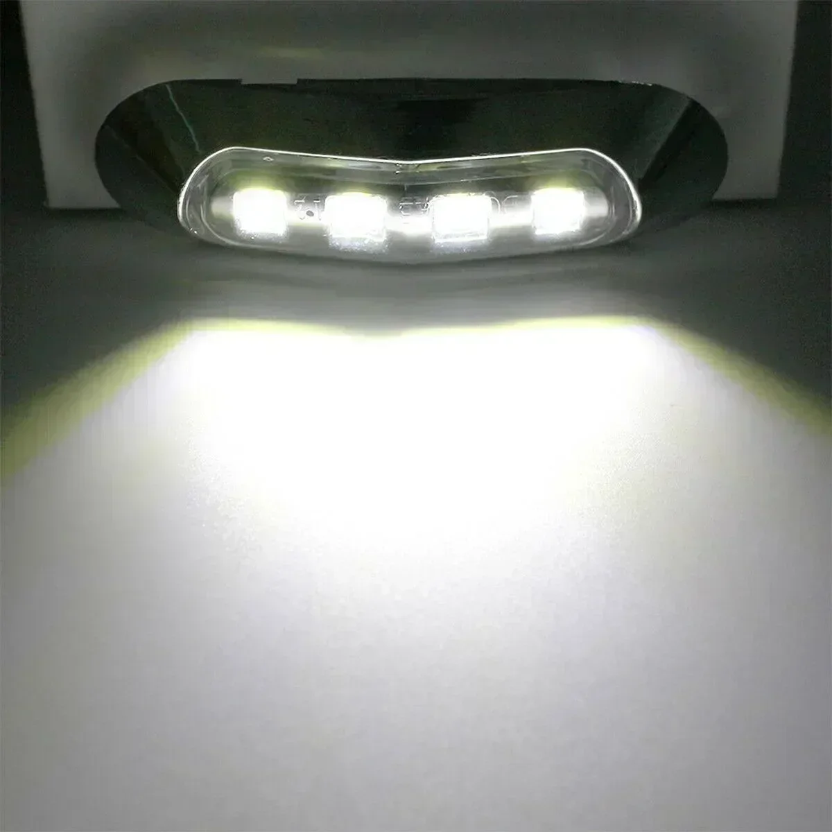 2pair Marine Boat LED Courtesy Lights Cabin Deck Walkway Boat Navigation Lights White 3.7