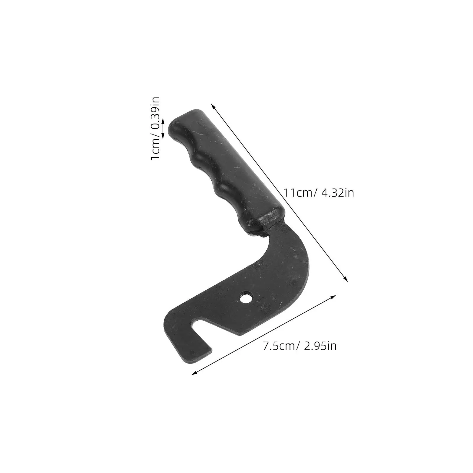 Boiler Door Handle Replacement 4.33 Inch Heat Resistant Metal Stove Handle for Wood Pellet Smoker Fireplace Furnace Grill Lid