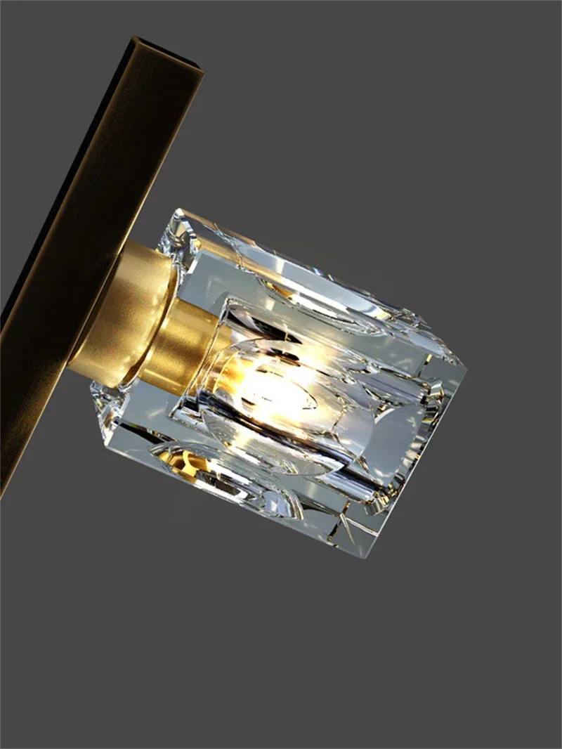 

2025 Copper Crystal LED Modern Nordic Chandelier For Dining Room Kitchen Living Bedroom Ceiling Pendant Lamp Black G9 Light