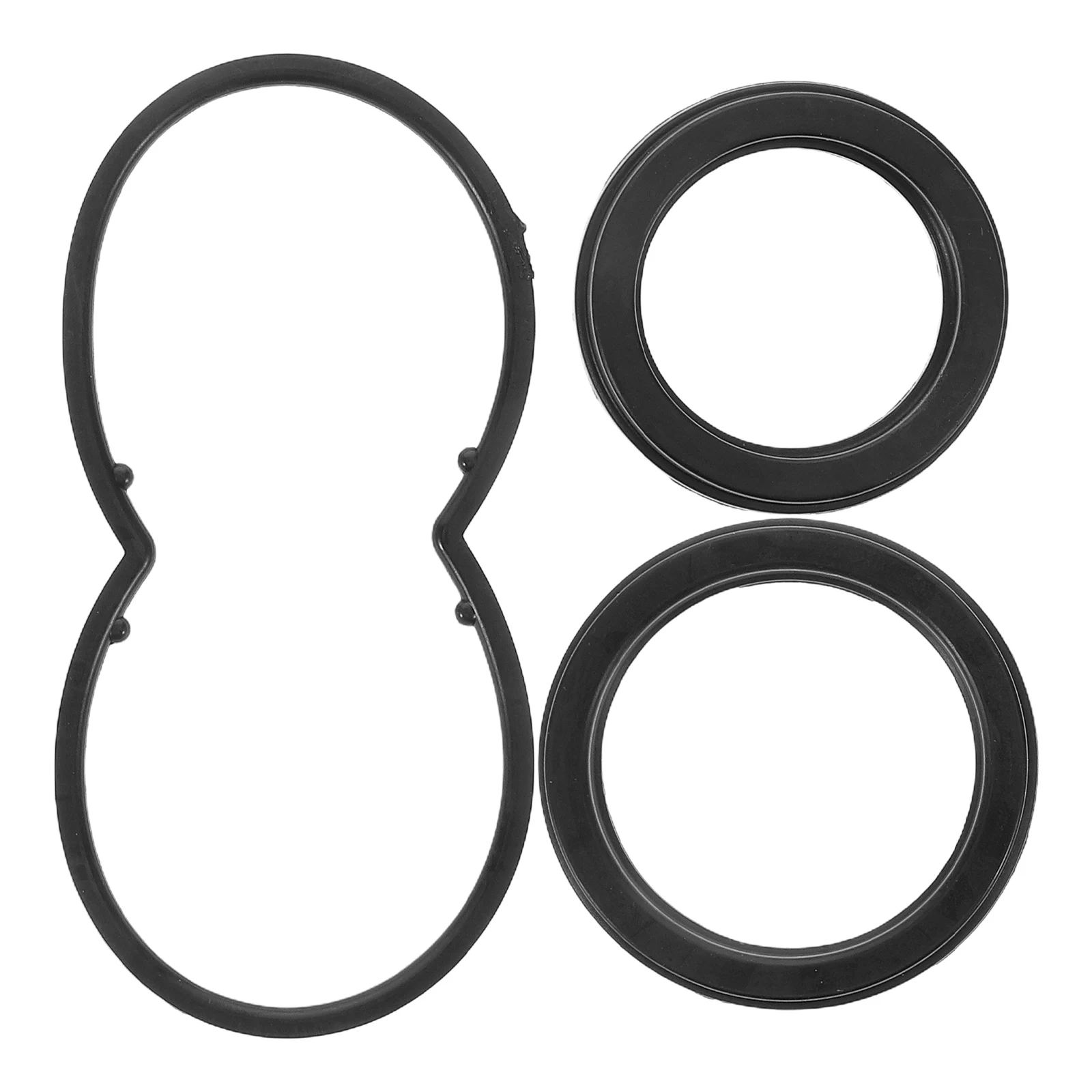 

3 Pcs Steering Pump Seal Kit Gasket Replacement Black Rubber Durable Precision Automotive Car Repair Full Set