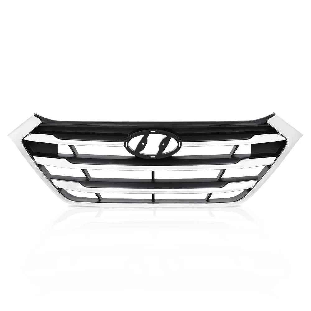 

Crossdesign Front Upper Grille Chrome Factory Style Compatible with Hyundai Tucson 2016 2017 2018