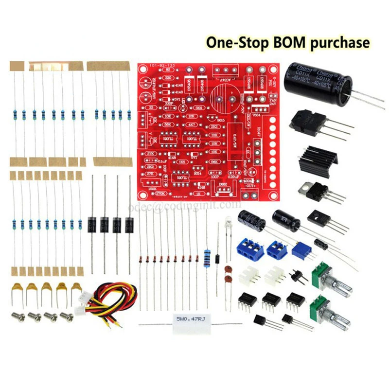 Adjustable DC regulated power 0-30V 2mA-3A supply laboratory power supply short circuit current limit protection DIY kit