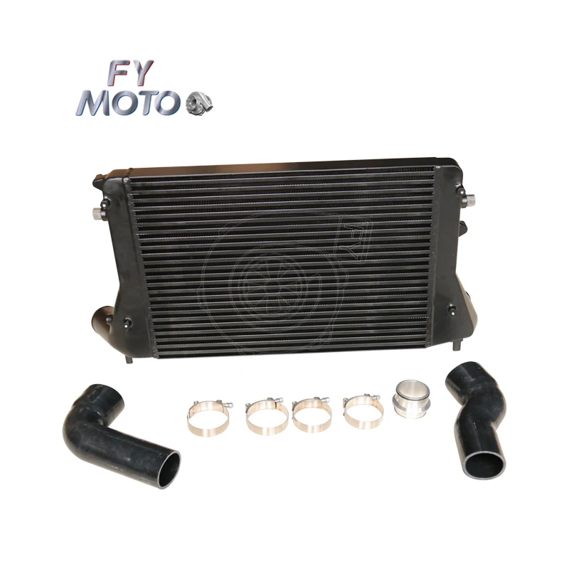

For 06-10 GTI 2.0 FSI TSI MK5 MK6 /AUDI A3 Black INTERCOOLER KIT Bar&plate Core Size 600*415*65mm
