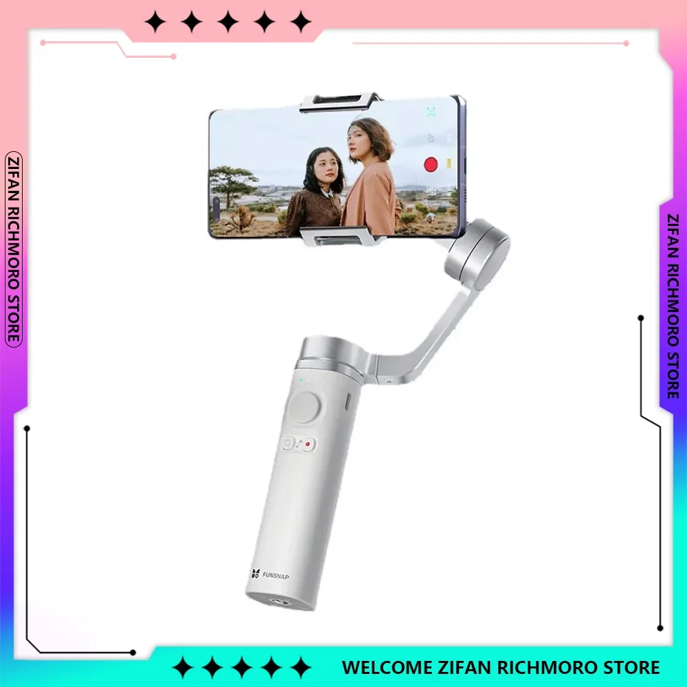 FUNSNAP Vlog PTZ Phone Stabilizer Live Streaming Stand Outdoor Shooting Artifact Selfie Stick Tri-axis Anti Shake Phone PTZ Gift