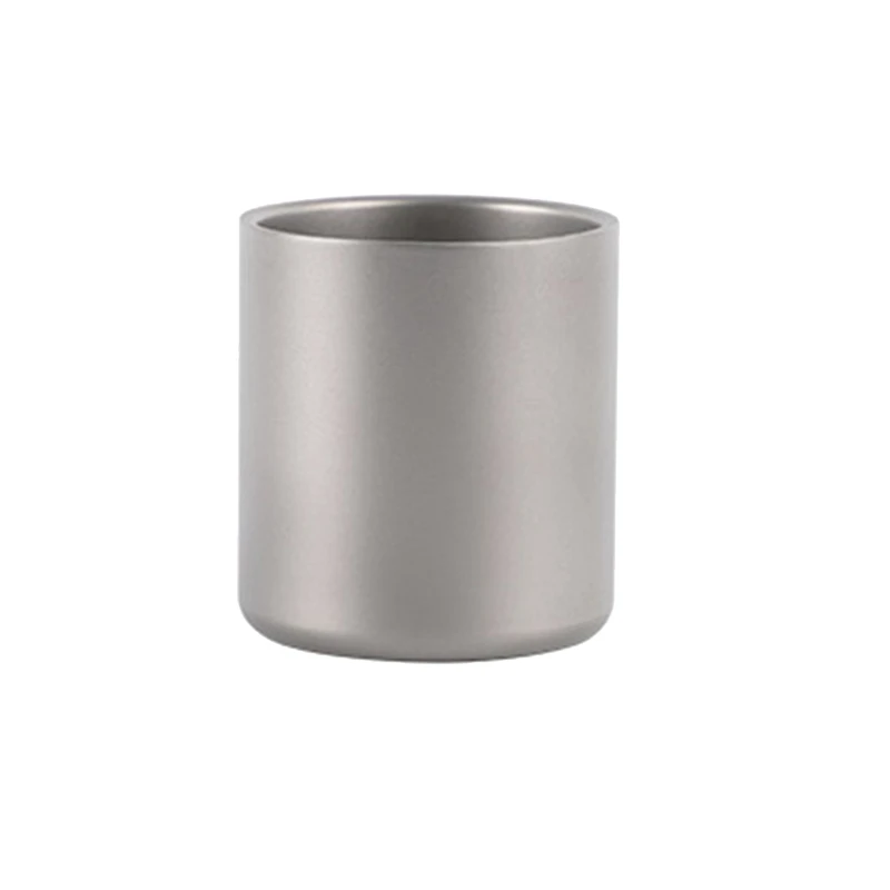 

P5-Double Wall Titanium Water Cup Coffee Tea Mug For Home Office Outdoor Camping Hiking Picnic Without Handle