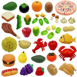 Montessori House Play Cutting Fruits Pitaya Vegetables Pretend Simulation Kitchen Classic Game Educational Toy for Children Gift