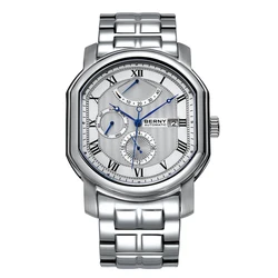 BERNY Top Men Mechanical Watch Miyota Automatic Wristwatch Luxury Brand Male Clock Sapphire Self Winding Mens Watch Waterproof