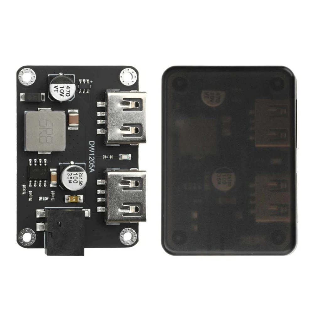 

Преобразователь постоянного тока в постоянный, понижающий модуль питания от 6-30 В до 5 В, 5 А, модуль быстрой зарядки с двумя выходами USB, плата питания для автомобильной зарядки