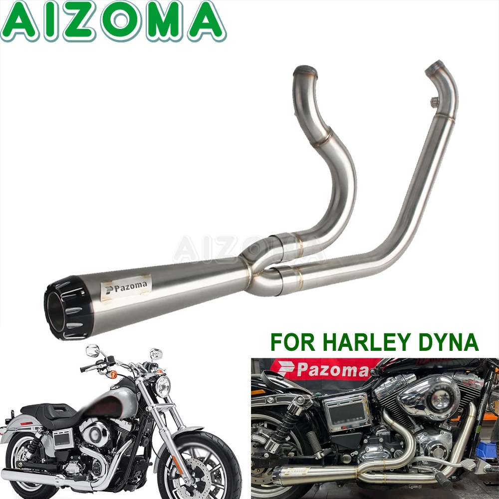 

Big Bore Motorcycle Full Complete Exhaust Muffler System For Harley Dyna Fat Bob Low Rider S Street Bob Super Glide Wide Glide