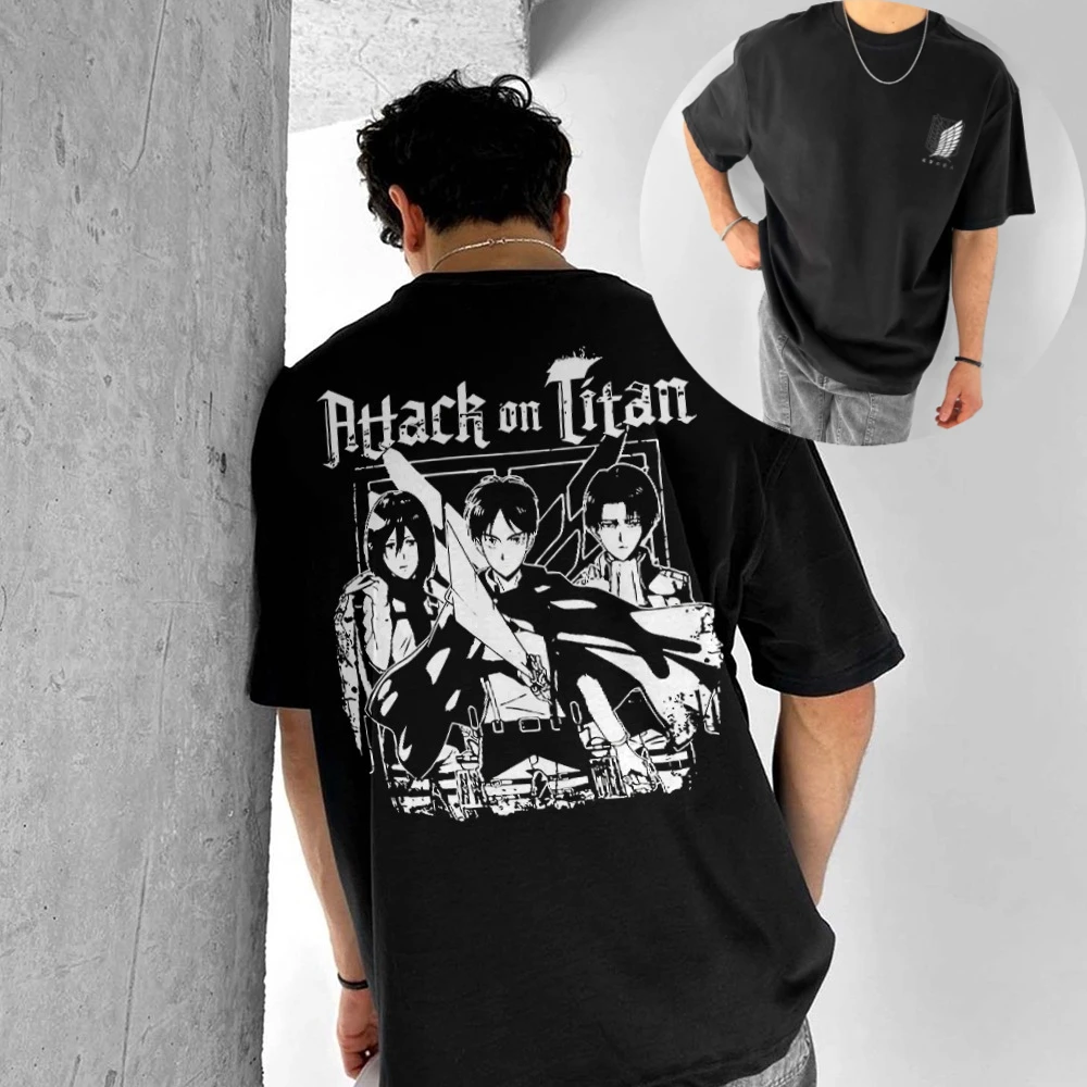 camiseta-estampada-attack-on-titan-tres-guerreiros-com-armas-camiseta-masculina-e-feminina-camiseta-esportiva-masculina-camiseta-masculina