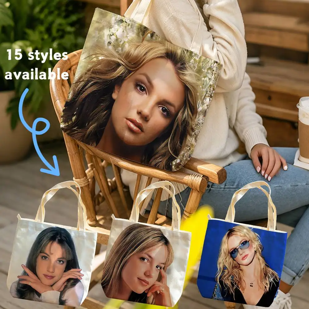 Princess of Pop B-Britney Spears Waterproof Lined Canvas bags suitable for going to class, shopping, gifts, and commuting