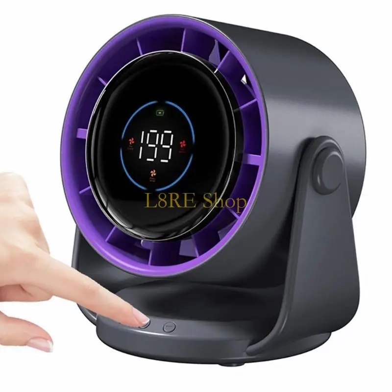 L8RE FAN المحمولة مروحة التبريد القابلة للتعديل مروحة عرض رقمية مريحة للمكتب