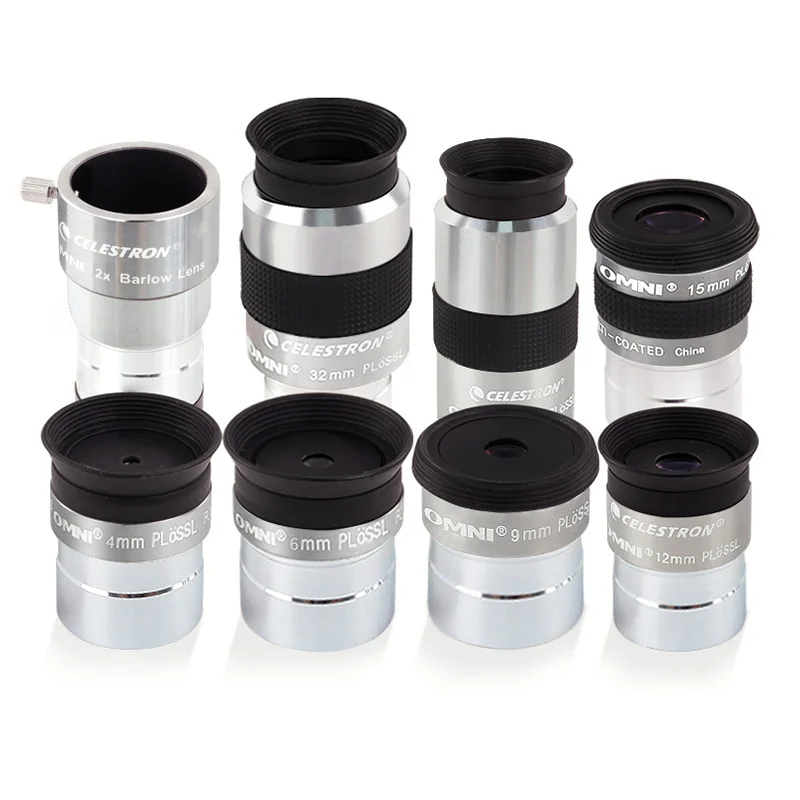 OMNI Eyepiece, Astronomical Telescope Accessory, 52-Degree Field of View, 2X , 4mm, 6mm, 9mm, 12mm, 15mm
