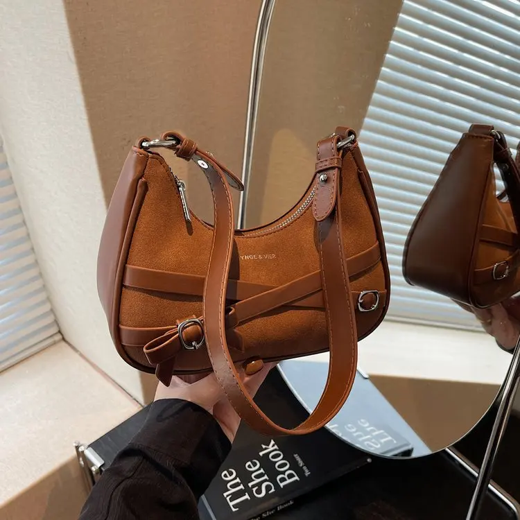 

Fashion Simple Crescent Shoulder Bag, 2026 Spring Trendy Girlish Handbag, Casual Commute Underarm Bag