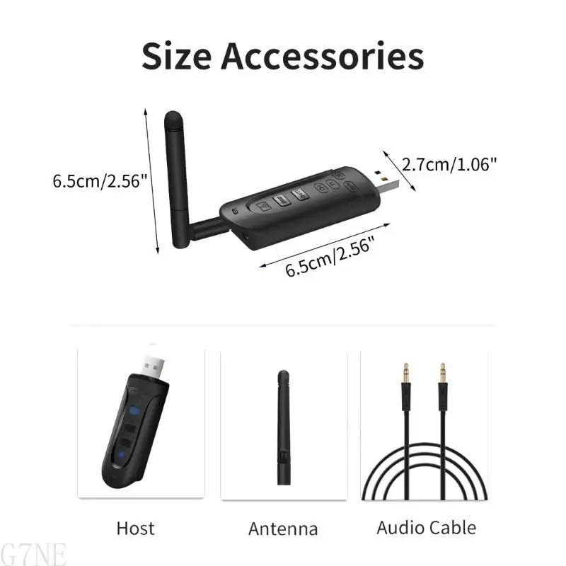 G7NE BT5.3 Wireless Adapter USB Dongle Supporta per due