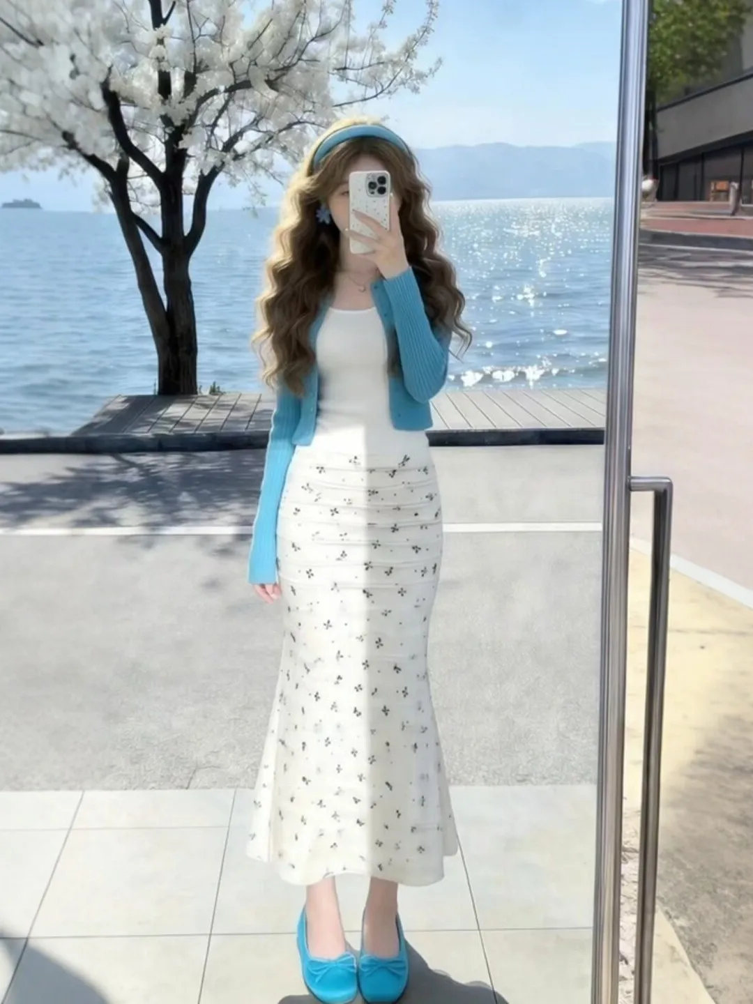 

Gentle Wind Unique Beautiful Open Cardigan Strap f Skirt Tee Piece Set Anti Aging Whole Set Spring 2026 Faion Women's ...