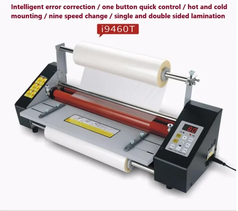 Hot Selling A2+/44cm i9460T Hot Roll Laminating Machine Multi-function Laminator, Speed Regulation Laminating Film Laminator