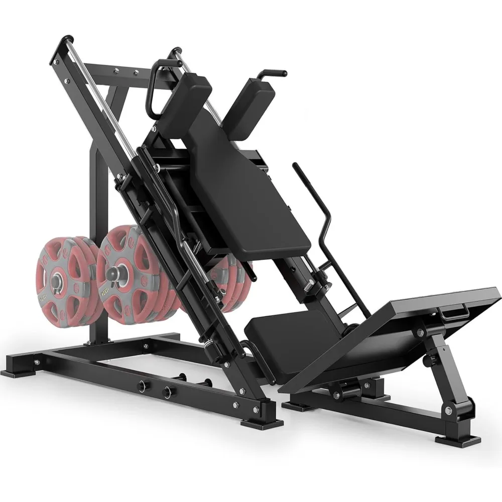 

Leg Press Hack Squat Machine Combo, 2 in 1 Leg Press Machine for Home Gym with Linear Bearing & Weight Storage