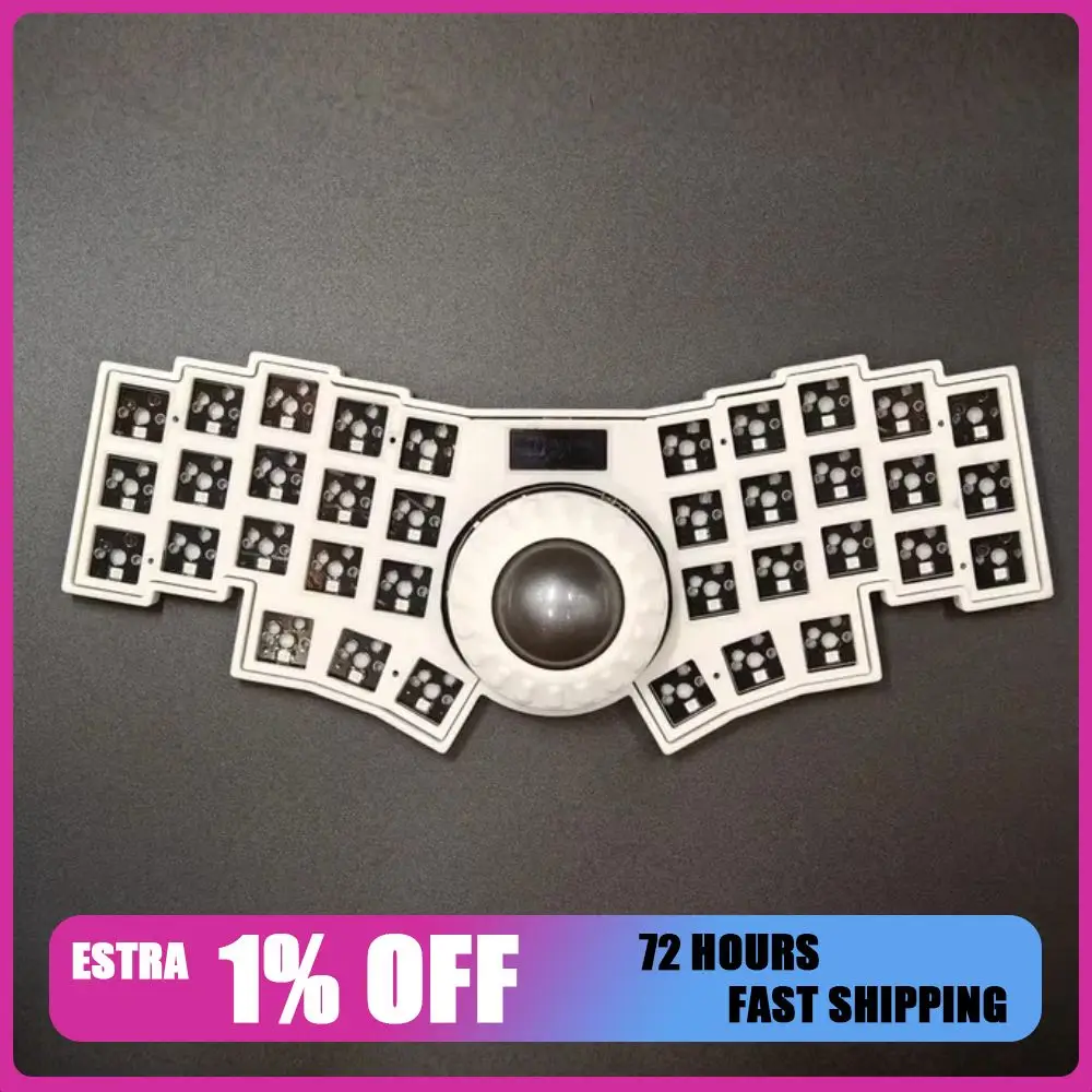 

C35 Ball Keyboard Trackball Wired Keyboard Kit With Oled Rp2040 Supports Vial Mechanical Keyboad Rgb Matrix Lighting 10 Layers