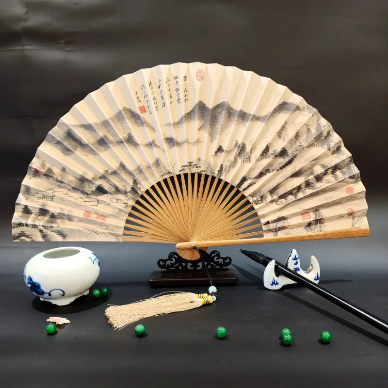 8-inch Folding Fan Chinese Style Ancient Style Decorative Fan Photography Prop