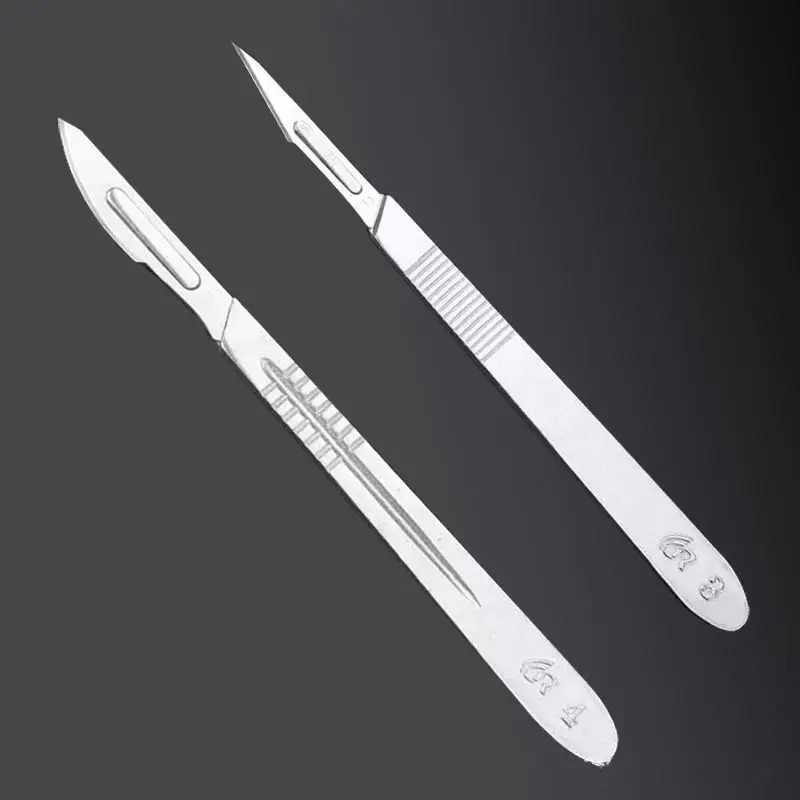 Couteau de scalpel sphérique en acier au carbone, 20-100 pièces, pour bricolage, réparation de téléphone, toilettage d\'animaux